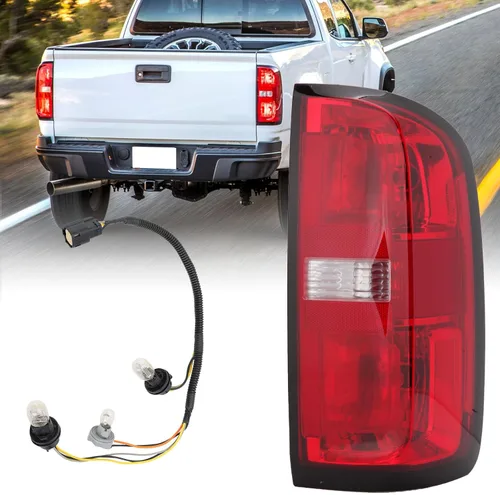 Vista 7 de Conjunto de luz trasera compatible con Chevy Colorado 2015, 2016, 2017, 2018, 2019, 2020, 2021, 2022, con bombillas y dureza, reemplazo 84169777