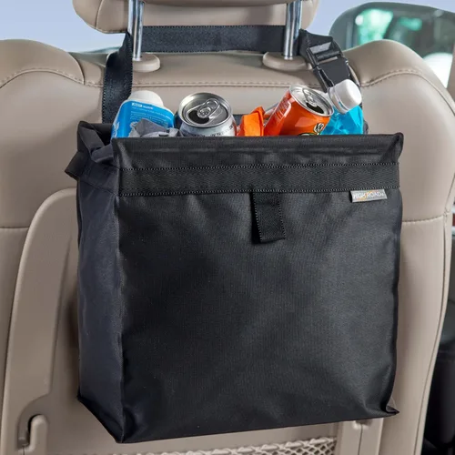 Vista 9 de High Road TrashStash - Bolsa de basura colgante para automóvil con tapa de cierre a presión y contenedor impermeable para respaldos de asiento