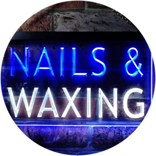 Vista 20 de ADVPRO Nails Waxing Beauty Salon Display Dual Color LED Neon Sign Blue & Red 12" x 8.5" st6s32-i0358-br