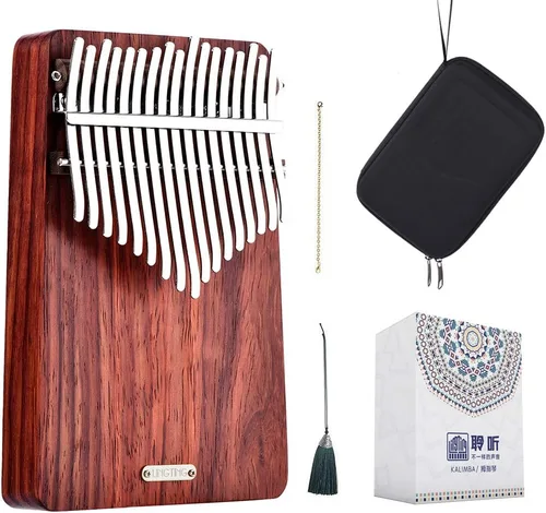 LingTing Kalimba - Piano de pulgar de 17 teclas Mbira, regalo para adultos principiantes profesionales (LT-K17A, susurrador de viento)