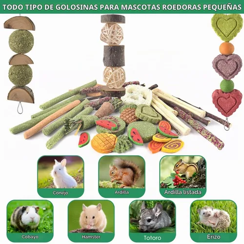 Vista 6 de KATUMO Juguetes masticables de conejo, juguetes masticables para animales