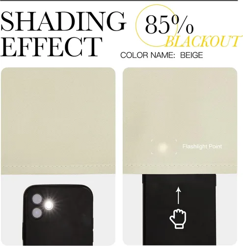 Vista 5 de NICETOWN - Divisor de habitación, cortina opaca divisora de habitación con función de aislamiento térmico, panel para puerta corredera o patio