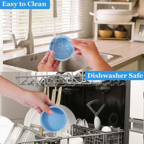 Vista 9 de XANGNIER Molde de silicona para freidora de aire, 3 piezas reutilizables antiadherentes para huevos, alternativa a la olla de huevos