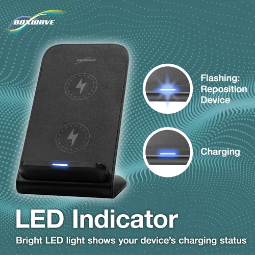 Vista 7 de BoxWave Cargador compatible con Xiaomi 12 - Soporte inalámbrico de carga rápida (10W), sin cable; no hay problema! ¡Carga tu teléfono con facilidad!