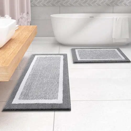 Vista 59 de OLANLY Alfombras de baño 30x20, tapete de baño de microfibra extra suave y absorbente, antideslizante, lavable a máquina, secado rápido, alfombra
