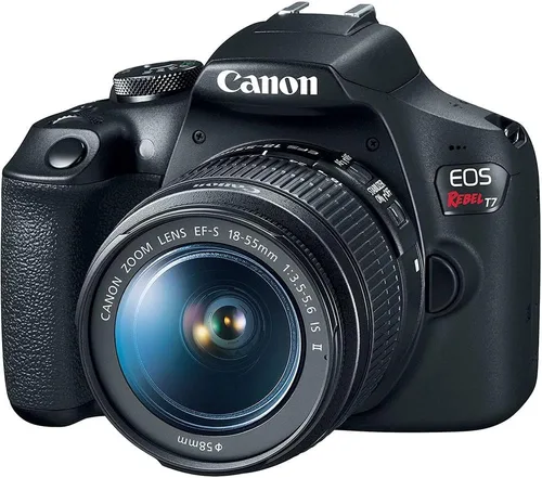 Vista 3 de Canon EOS Rebel T7 Kit de cámara DSLR Sensor APS-C de 24.1MP con lente EF-S de 0.709-2.165 in Video Full HD 1080p compacto fotografía