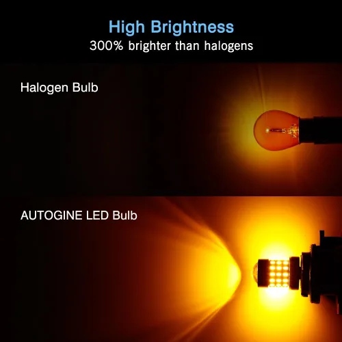 Vista 3 de AUTOGINE 4 bombillas LED superbrillantes de 9-30 V 7440 7441 7443 7444 992 3014 54-EX chipsets con proyector para luces direccionales, luces