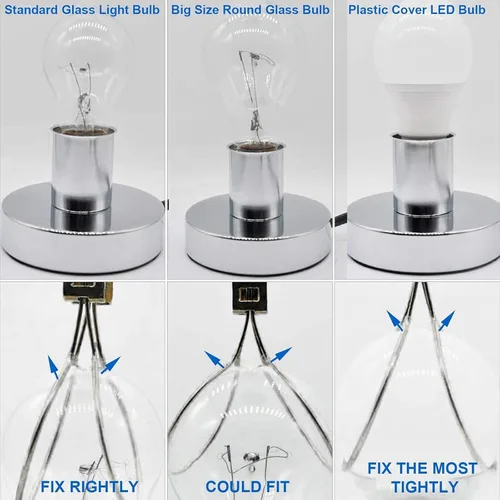 Vista 9 de WEAVERBIRD Lamp Shade Holder, Clip on Lampshade Adapter, Lamp Shade Light Bulb Clip Adapter, Spring Clip for Light Bulbs, Antique Brass