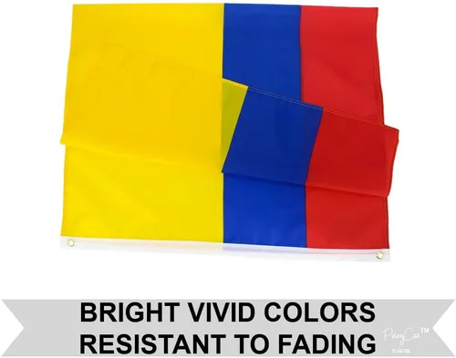 Vista 2 de Bandera de Colombia Latina América del Sur Tricolor Nacional (2x3FT)