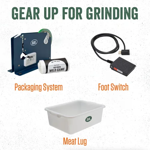 Vista 7 de Molinillo de carne eléctrico Big Bite de acero inoxidable, marca LEM Products