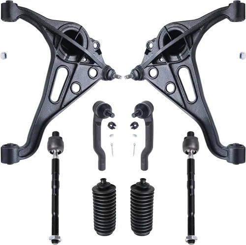 Vista 299 de Detroit Axle - Kit de brazos de control delanteros 2WD de 8 piezas para Ford F-150 Lincoln Mark LT 05-08, 4 brazos de control superior e inferior