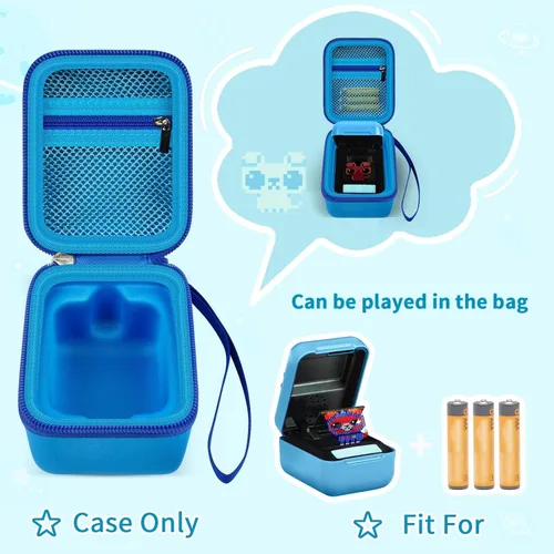Vista 2 de Estuche para juguete interactivo digital Bitzee y mascota, estuche de transporte duro para mascotas electrónicas virtuales que reaccionan al tacto