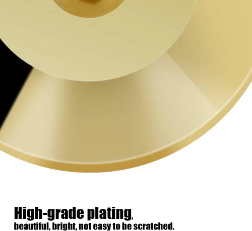 Vista 4 de Almohadillas universales de cobre para altavoces, 8 piezas de soporte de aislamiento de golpes, alfombrillas de cono de disco de piso (dorado)