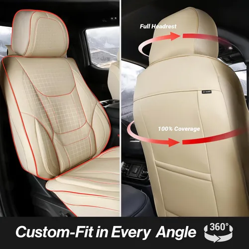 Vista 4 de Coverland Custom Car Seat Covers Compatible with 2016-2024 Chevy Camaro Bucket Seats Convertible Style Seat - Premium Leather Memory Foam Waterproof
