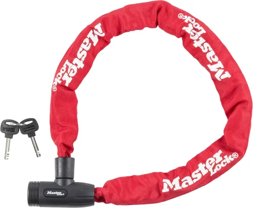 Vista 7 de Cadena de acero endurecido de 3 pies de largo x 5/16 pulgadas de diámetro con cerradura integrada con llave