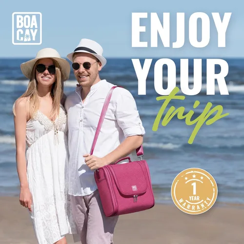 Vista 2 de BOACAY Neceser de viaje colgante extragrande para mujeres y hombres, bolsa de maquillaje, Extragrande, Neceser