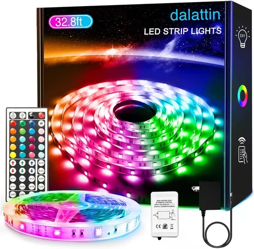 Vista 13 de dalattin Luces LED para dormitorio de 400 pies, tira de luces LED inteligentes con control remoto de aplicación, tiras de luz LED RGB, tira de luces
