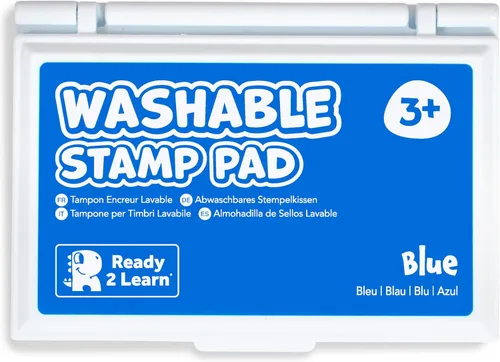 Vista 18 de READY 2 LEARN - Juego de almohadillas de sellos lavables Negro Juego de almohadillas de tinta no tóxica y lavable para niños Resistente a