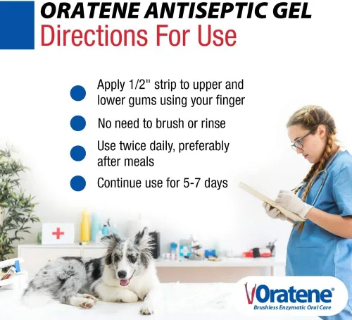 Vista 5 de Pet King Brands ZYMOX Oratene Gel Bucal Sin Cepillo para Perros y Gatos, 1oz
