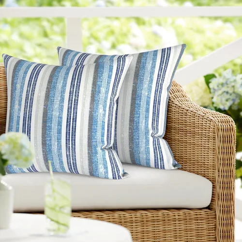 Vista 57 de DYTXIII Paquete de 2 almohadas lumbares impermeables para exteriores con rellenos, 12 x 20 pulgadas, almohada decorativa rectangular para patio