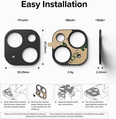 Vista 8 de Ringke Estilo de cámara [Haz que el teléfono se vea mejor] Compatible con protector de lente de cámara iPhone 15 y protector de lente de cámara