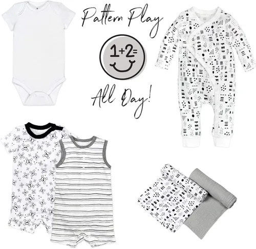 Vista 7 de HonestBaby Baby Sleep N' Play - Pijama de algodón orgánico con cremallera frontal y pies