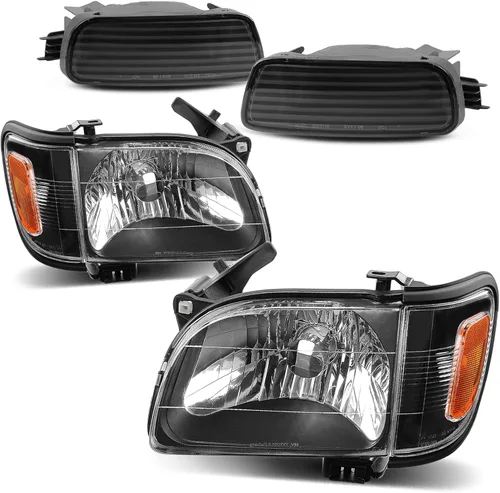Vista 8 de oEdRo Conjunto de faros delanteros compatible con faros delanteros Accord 2003-2007, faro con carcasa cromada, reflectores ámbar, luces delanteras