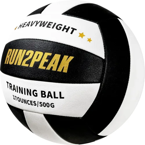 Vista 2 de RUN2PEAK Balón de voleibol de peso pesado, tamaño oficial 5, para entrenamiento de colocadores, pelotas de voleibol PU para práctica de voleibol