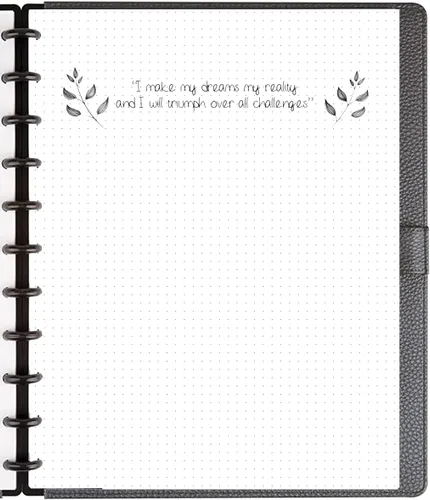 Vista 3 de TUL - Papel de recambio de puntos discbound con 11 discos, papel de relleno de cuadrícula de puntos de 11 discos, 100 hojas/200 páginas, papel