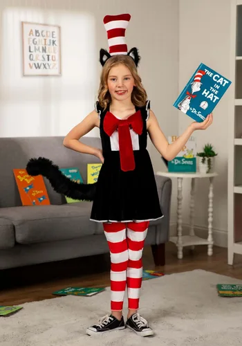 Vista 9 de elope Disfraz de Dr. Seuss El gato en el sombrero para niñas