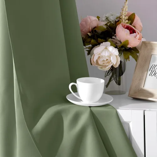 Vista 5 de HOMEIDEAS Cortinas opacas de 52 x 84 pulgadas de largo, 2 paneles de cortinas para oscurecer la habitación, térmicas, insonorizadas, con ojales