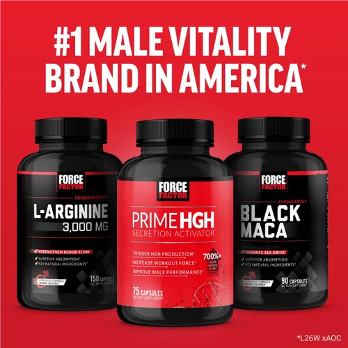Vista 8 de Force Factor Prime Activador de Secreción de HGH, Suplemento de HGH para Hombres con AlphaSize Clínicamente Estudiado para Ayudar a Desencadenar