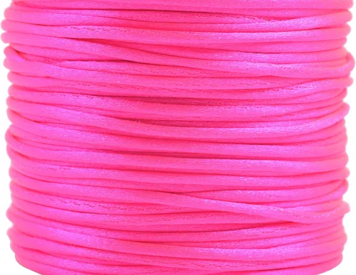 Vista 28 de KONMAY - Cuerda de nailon satinado de seda, 45.72 metros, 0.8mm cola de rata, para nudos chinos, Kumihimo, abalorios, macramé, joyería, Verde manzana