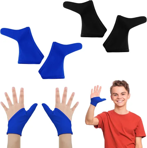 4 guantes de protección para chupar el pulgar para niños, guantes de compresión masticables transpirables para morderse las uñas, para evitar chupar