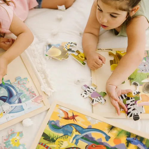 Vista 3 de Melissa & Doug, Paquete de rompecabezas (Dinosaurio, Safari y Océano)