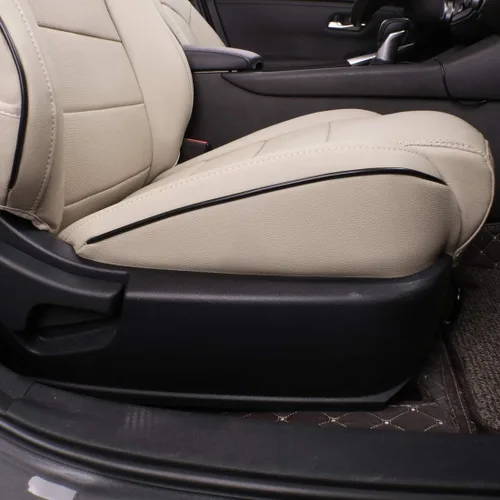 Vista 2 de EKR - Fundas de asiento Sentra para Nissan Sentra SV, SR, S 2013 2014 2015 2016 2017 2018 2019 Juego completo de fundas de asiento de cuero