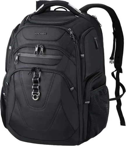 Vista 11 de KROSER Mochila para laptop compatible con TSA de 17.3 pulgadas XL, mochila para computadora resistente al agua, mochila de viaje para universidad