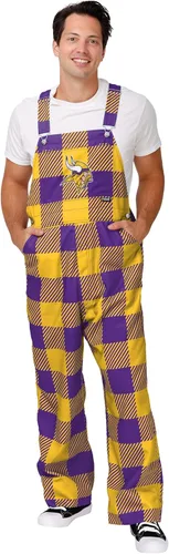 Vista 26 de FOCO NFL mens Nfl Team Logo Plaid Bib Overalls