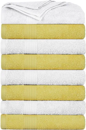 Vista 45 de Ample Decor Paquete de 4 toallas de mano de 600 GSM, 100% algodón, certificadas Oeko Tex, supersuaves, altamente absorbentes, de secado rápido