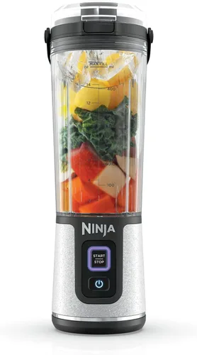 Vista 30 de Ninja BC151EM Blast Licuadora Portátil, Sin Cable, Recipiente de 18oz, Licuadora Personal para Batidos y Licuados, Libre de BPA, Tapa Hermética