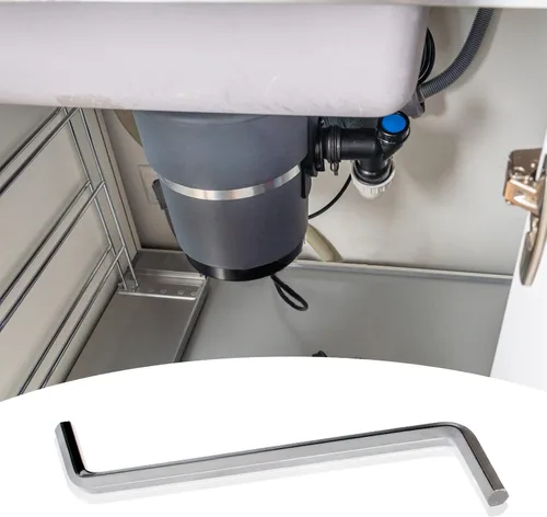 Vista 5 de Sankoly Paquete de 2 llaves Allen para eliminación de basura, compatible con trituradores de basura InSinkErator, utilizada para fregadero de cocina