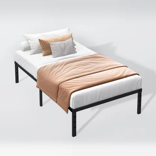 Vista 8 de Hafenpo Base de cama individual de 12 pulgadas, plataforma de metal resistente, tamaño individual, no necesita somier, resistente, fácil montaje