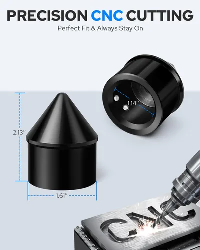 Vista 4 de Benlari Cubiertas negras para tuercas de eje delantero para Harley, tapas de tuerca de eje CNC compatibles con Harley Davidson Touring Sportster