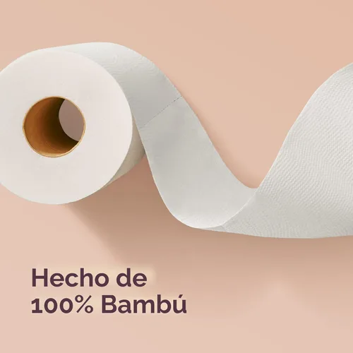 Vista 2 de Yaxa Aware Papel higiénico 100% bambú de 3 capas, sin perfume, 24 rollos, certificado FSC, 350 hojas, 8400 unidades, paquete de 24, sin plástico