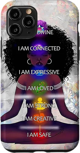 Vista 29 de Black Women Chakra Connected Expressive Strong Curly Hair Case for iPhone 17
