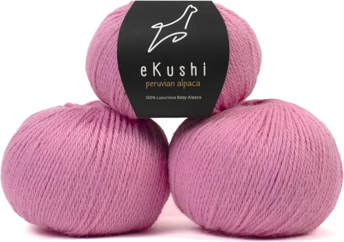 Vista 33 de 100% Hilo de Alpaca Baby para Tejer y Ganchillo - 1 Cono de Hilo Premium DK - Ligero, Hipoalergénico y Térmico Hecho en Perú - Ideal para Proyectos