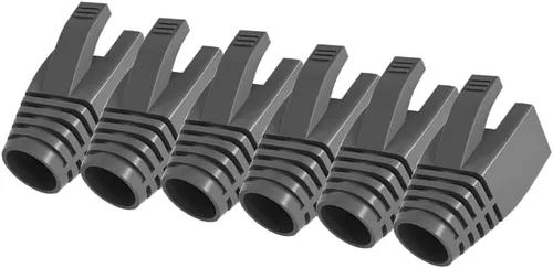 Vista 11 de 50 fundas de alivio de tensión Cat7 Cat7A Cat8, RJ45, cubierta de conector de red modular, tapa de conector de cable, color negro