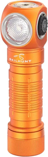 H150 - Linterna frontal LED magnética USB compacta, luz EDC recargable para camping, correr, senderismo, al aire libre (naranja, blanco neutro 519A