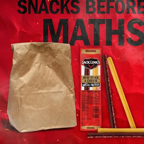 Vista 5 de Jack Link's Original de res y queso Combo, Paquete de bocadillos clásico, hecho con 100% de res y auténtico queso de Wisconsin, 8g de proteína