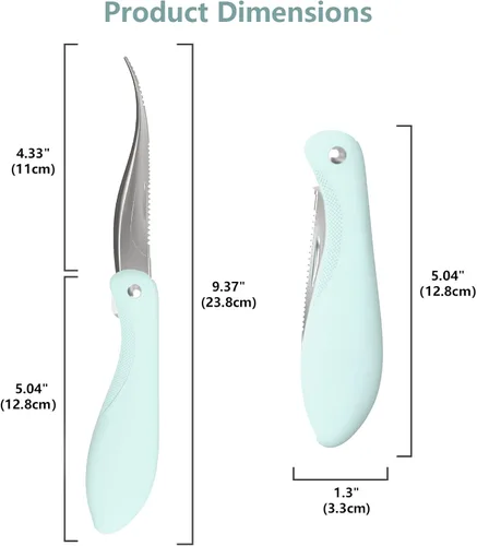 Vista 2 de Luvan Herramienta de diseño de camarones, Deveiner de camarones con hoja afilada de acero inoxidable y mango antideslizante, herramienta para pelar